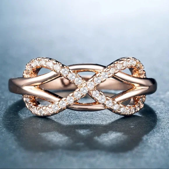 New Infinity Rose Gold Plating Ring - Picture 2 of 3